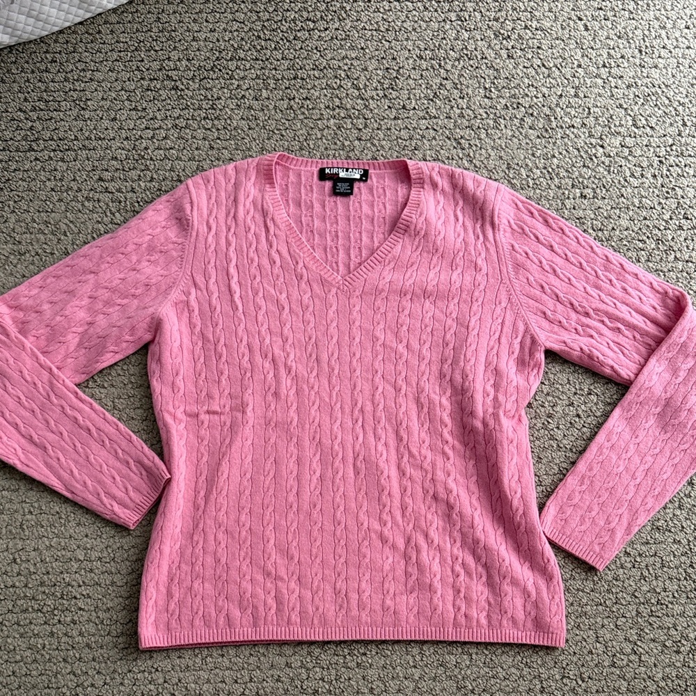 Kirkland Signature Pink V-Neck Sweater